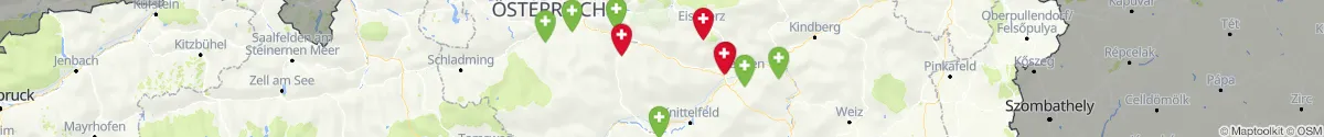 Map view for Pharmacies emergency services nearby Wald am Schoberpaß (Leoben, Steiermark)